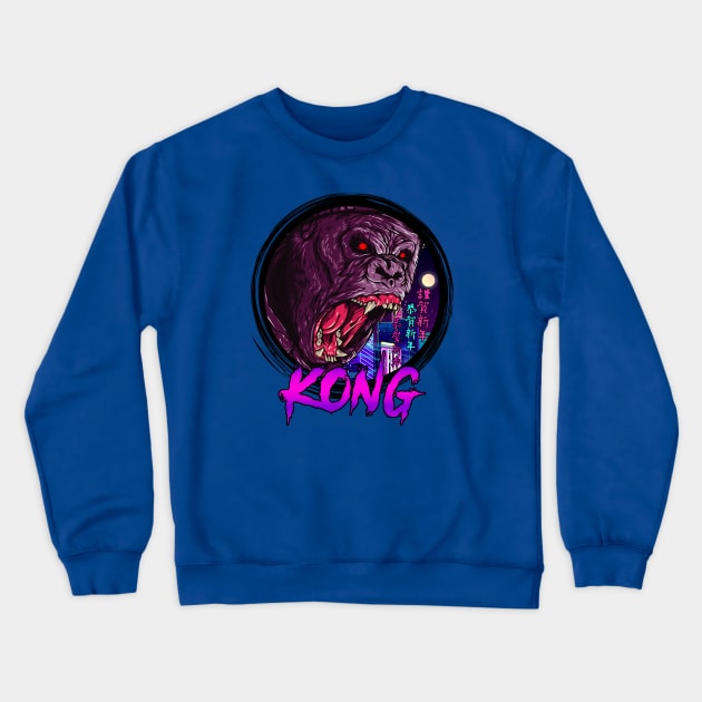 KONG RETRO Crewneck Sweatshirt by theanomalius_merch